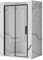 Rea PORTE DE DOUCHE COULISSANTE RAPID SLIDE 100 BLACK Verre trempé de sécurité transparent 6 mm (Noir)