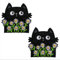 BPA 2 Stück Aufnäher Patches,Patches zum Aufbügeln,Bügel Patches,Flicken zum Aufbügeln-Katze Blumen