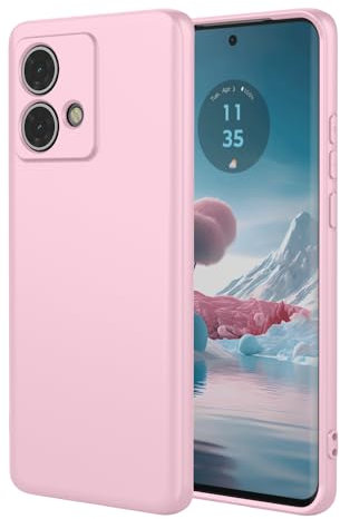 TAUYN Funda para Motorola Moto Edge 40 Neo, Suave TPU Líquido Silicona Carcasa, Ultradelgado Anticaída, Anti-choques, Delgado Funda, Rosa
