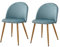 JZGORC Lot de 2 Chaises de Salle à Manger en Velours Doux - Chaise de Cuisine Moderne Avec Pieds en Métal et Coussin de Protection Réglable - Vert