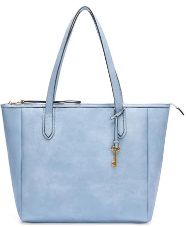 BRASS TACKS Leathercraft Tote Handtaschen für Damen Große Kapazität PU Leder Damen Schultertaschen Blau, blau, 13.2 L x 12.4 H x5.5 W