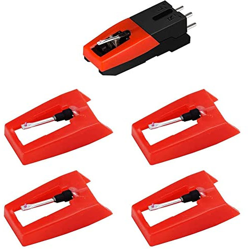 Reykentu Plattenspieler-Nadel, 1 x Plattenspieler mit 4 x Diamant-Stylus- für Ionen, LP