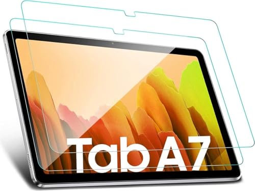 Konduwana Lot de 2 protecteurs d'écran en verre compatibles avec Samsung Galaxy Tab A7 10,4 2020 (SM-T500/SM-T505), verre trempé anti-rayures