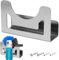 Kigniote Winkelschleifer Halterung mit Befestigungsschrauben,Winkelschleifer Wandhalterung 115-125mm Universal Winkelschleifer Halterung Ständer für Bosch Makita Akku Einhell Flex (Silber)