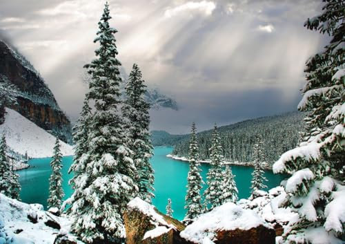 CALVENDO Poster 84,1 x 59,4 cm Querformat Der Moraine Lake (auf deutsch „Moränensee“) ist ein von Gletschern gespeister See im Banff-Nationalpark/Alberta.| Bilder, Kunstdruck, Wandbild, Wanddeko, Pri