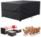 LCGOD Housse Table de Jardin , 600D Oxford Tissu Housse Salon de Jardin Protection pour Tous Les Temps , pour Ensembles de Table et de Canapé avec Corde et Boucle Verrouillage (140X90X70 cm)