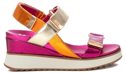 XTI - Sandalia Mujer Fucsia - Calzado Cómodo y Versátil - Moda casual - Modelo 14388202 (Talla 38)
