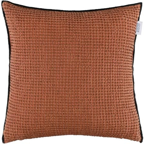 Premium Kissenbezug 40x40cm Braun - Grafisches Muster - 100% Baumwolle - Weiche & strapazierfähige Kissenhüllen mit Reißverschluss - Kissenbezüge perfekt für Deko-Kissen, Sofa & Bett
