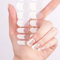 DANNI & TONI Halb ausgehärtete Gel Nagelfolien (Lily Grace) Weiß Transparent French Glänzend Nagelset uv Gel Nagelfolie Nagelsticker Nageldesign Selbstklebend Wraps 28 Aufkleber