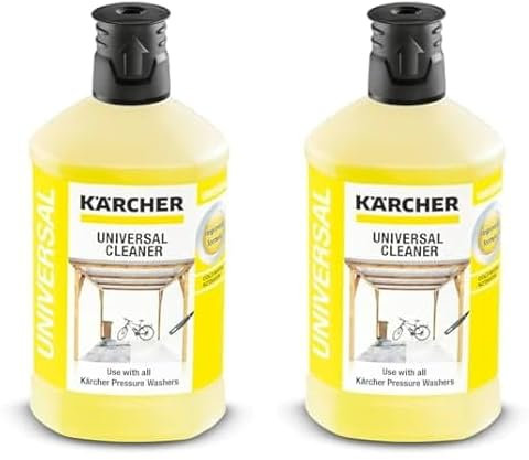 Kärcher 1 L, Universal Cleaner Plug and Clean, Pressure Washer Detergent, Yellow (Pack of 2)