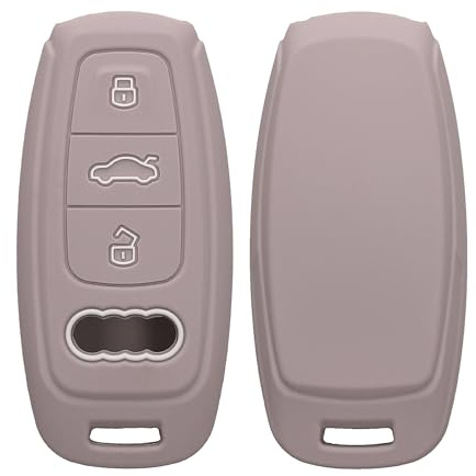 kwmobile Schlüsselhülle für Audi A6 A7 A8 Q7 Q8 3-Tasten Autoschlüssel Keyless Hülle - Autoschlüssel Schlüssel Hülle aus Silikon - Schlüsselschutz Gehäuse in Purple Cloud