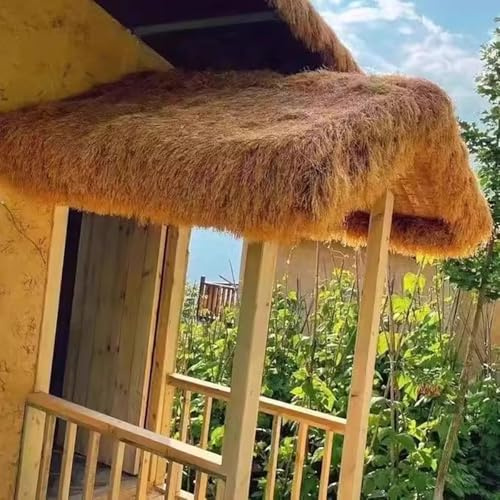ZHJLF Rollo De Paja Artificial para Techo De Jardín Tiki Bar Roof Rollo De Paja Decorativa para Techo De Paja De Corredor Palapa Techo Paja para Cubiertas Sombrilla Patio(Size:1x20m,Color:Amarillo)
