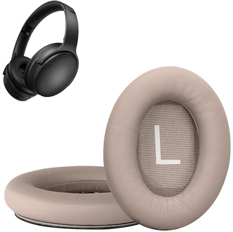 kwmobile 2x Headphone EarpPads for Bose QuietComfort 45 / QC45 / SC Replacement Ear Pads - Headphone Ear Covers - Beige
