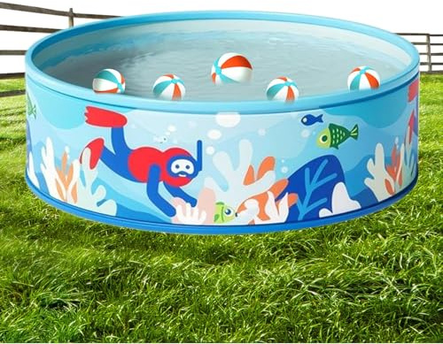 Piscina - Piscina da Giardino - PVC Rotonda Rinforzata Portatile Vasca per Nuoto per Bambini e Adulti da Giardino Esterno