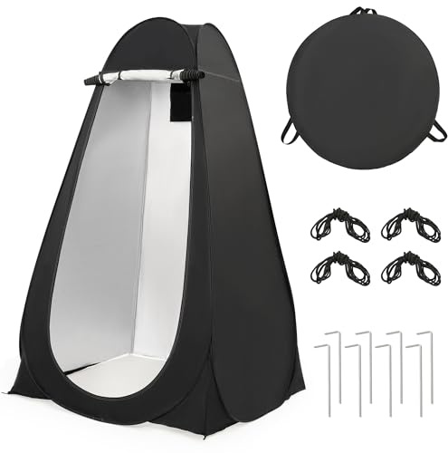 ROPODA Tente de Douche Pop Up, Tente de Douche Camping avec Sac de Transport, Automatique Instantanée Cabinet de Changement, Imperméable, Anti-UV,pour Le Camping,Plage, Pique-Nique,Pêche