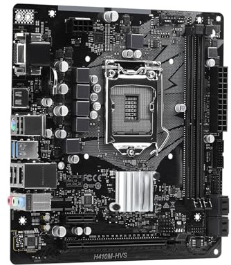 Compatibilità Scheda madre Fit For ASRock H410M-HVS LGA 1200 Intel H410 supporta i3-10105 i5-10400F i3-10100 i7-10700F i3-10305T cpu DDR4 64GB Micro ATX