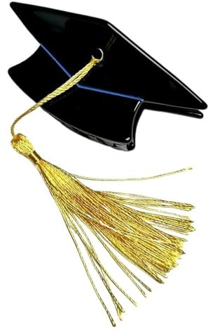 Hair Claw for Women, Black Bachelor Hat Hair Clip with Yellow Tassel, Mini Mortarboard Hairpin for 2026 Graduation Party Supplies,School Leaver Gift