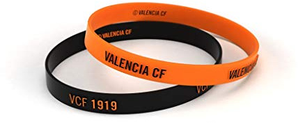 Valencia Club de Fútbol Armband Orange und Schwarz Standard für herren | Silikon Valencia Armband | unterstützt den Valencia CF mit Ein offizielles | VCF