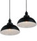 PETITES ECREVISSES Pendelleuchte Industrial Vintage Hängeleuchte Schwarz LED Design 1 Flammig Pendellampe Metall für Wohnzimmer Esszimmer Restaurant Keller Untergeschoss Usw (2 Flammig)