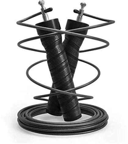 Corde à sauter SR FiT | Corde à sauter avec sac de transport et câble de rechange | Roulements à billes Pro Speed | Fitness, Gym, Boxe, Cardio | Hommes, femmes, enfants