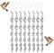 8Pcs Reflective Bird Deterrent Rods,Keep Birds Away From Your Home,Garden,Patio,Scare and frighten pigeons,seagulls,owls and many more with these bird repellents