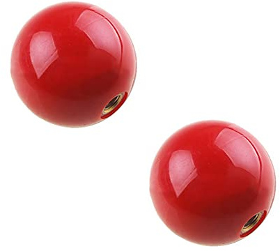 2 Pieces 35mm Arcade-Game Round Joystick Head Joystick's Round Balltop Round Topball Handle Rocker Ball Top Handle, Red