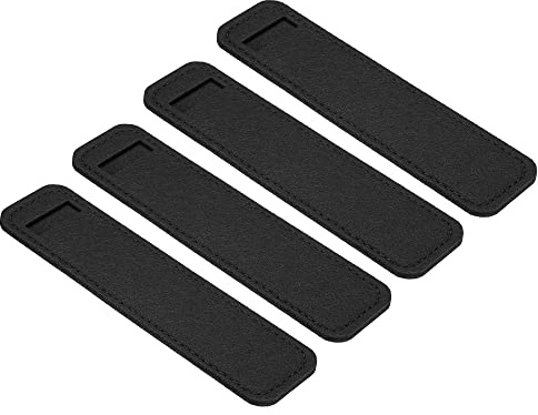 PATIKIL Filzstift Etui 4Pack Stifteetui Kugelschreiber-Etui Schwarz | Filz Bleistift Tasche Mini Schutzhülle Etui Halter