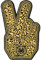 Peace Fingers Aufnäher gestickt | End gun violence together Aufbügler/Bügelbild Weltfrieden Sticker zum annähen/aufbügeln | Friedenszeichen Peace Zeichen Applikation | 80x50mm