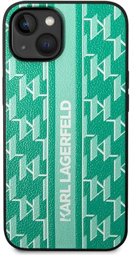 Karl Lagerfeld KLHCP14SPGKLSKN hülle für iPhone 14 6,1 hardcase grün/Green Monogram Stripe