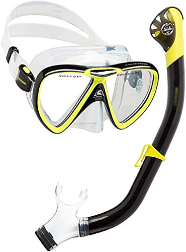 Tauchen Schnorchelset Silikon Dry Topsnorkel Combo Schnorchelset aus gehärtetem Glas mit professionellen Schnorchellinsen für Erwachsene Feito NA China