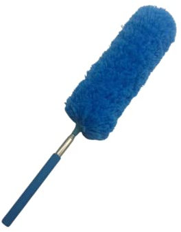 MBA Microfiber Duster - Feather Dusters for cleaning Blinds, Furniture Cobweb, windows & Cars -Shelves and Ceiling Fans, Extendable Handle Long Reach with 88 cm Length (Blue)