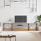 INLIFE 831814 Meuble TV en chêne Sonoma 201 x 35 x 45 cm Matériau bois et fer 25 kg