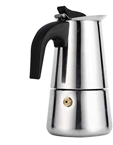 HWSY Caffettiera Moka Caffettiera Moka Caffettiera Portatile Caffettiera Moka Caffettiera in Acciaio Inossidabile Bollitore per 12 Tazze (6 Tazze) Interesting