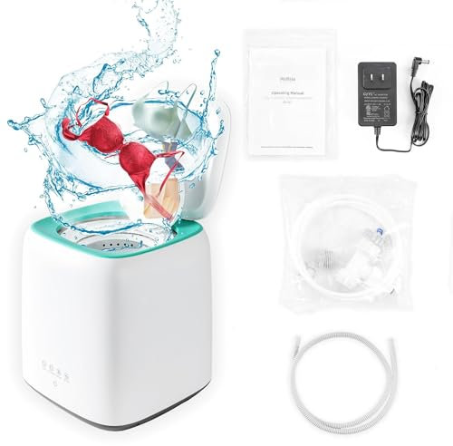 Mini Lavatrice for Biancheria Intima, Lavatrice Portatile Completamente Automatica da 7 Litri con Centrifuga, Piccola Lavatrice da Tavolo for Calzini for Dormitori da Campeggio Domestici, 4 Modalità