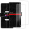 ESACMOT Phone Case Compatible with Lenovo Legion 2 Pro + [2 Pack] Screen Protector Glass Film, Leather Magnetic Protective Case Cover for Lenovo Legion Phone Duel 2 L70081 (6.92 inches) Black