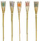 Gartenfackel 5er Set mit Citronella-Kerzen im Glas für Outdoor, Bambusfackel Länge ca. 76,5 cm