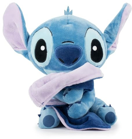 Peluche lilo & stitch stitch con coperta 25cm