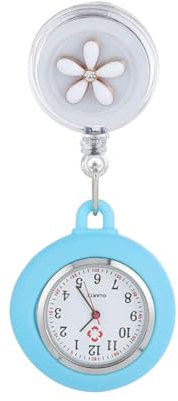 KARELLS Krankenschwester Taschenuhr, Krankenschwester Uhr, personalisiert Krankenschwester Uhr, Leuchtender Krankenpflegeuhr mit Niedlichem Blumenmuster für Krankenschwestern, Ärzte, Studenten