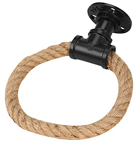 PPcdfre Vintage Handtuch Halter Ring Industriellen Stil Wand Halterung Handtuch Halter Rohr Seil Bad WC Haus Hotels Dekoration