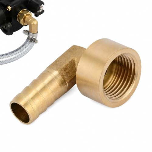 Ouitble Raccord cannelé en laiton coudé pour tuyau G1/2, 12 mm, adaptateur fileté femelle
