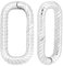 Beebeecraft 2Pcs Small Oval Spring Clasp 925 Sterling Silver Spring Gate Ring Lock Connector for Bracelet Pendant Jewelry Making