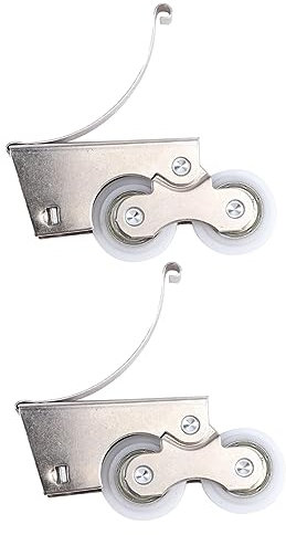 jojofuny 2 Pz Guide Delle Porte Kit Porta Zanzariera Scorrevole Rulli Porta Ruote Delle Ante Dell'armadio Kit Di Riparazione Della Porta Dello Schermo Della Porta Dello Schermo Silver