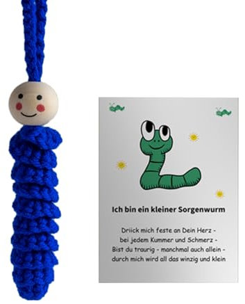 KAHDGSS Beruhigendes Häkel-Raupenspielzeug, tragbare Baumwollgarne, gehäkelte Raupen, Taschenformat, Spielzeug für Stressbewältigung