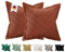 ALWINIA Weiche Kissenbezüge 40x40, 2er Set aus Kordsamt - Weiche & Kuschelige Samt Kissenhüllen für Sofa & Bett - Stilvolle Deko im Wohnzimmer & Schlafzimmer - Terracotta
