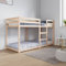 Myheimly Etagenbett, Stockbett für begrenzte Platzverhältnisse, Hochbett mit Leitplanken, Bett Bettgestell Bettrahmen,Natur,75 x 190 cm