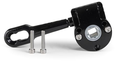 IdeaGenesis - Machine d'auvent universelle blanche avec boulon de 120 mm et deux vis de fixation au support incluses. Mécanisme sans fin de course avec réduction 11:1 (noir, boulon 120)