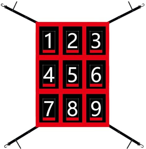 Pitching -Netz mit Streikzone - Baseball -Übungsnetz, langlebige Trainingsausrüstung | Tragbares Pitching -Ziel mit Strike Zone, Easy Setup Baseball Net für Hinterhof und Feld, Softball -Trainingshilf