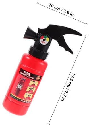 SOPOTUTU Giocattolo Estintore Finto per Accessorio Costume Pompiere per Giochi di Ruolo Educativi Kit Prop Simulazione Antincendio Completo per Feste Tema