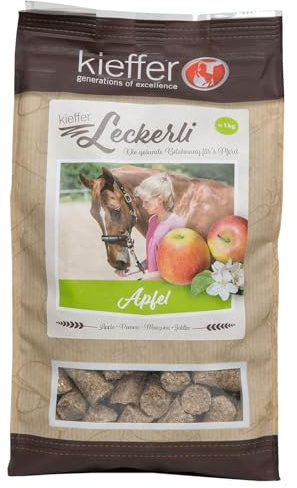 Kieffer Leckerli Apfel - natürlicher Leckerbissen für Pferde - 1 kg