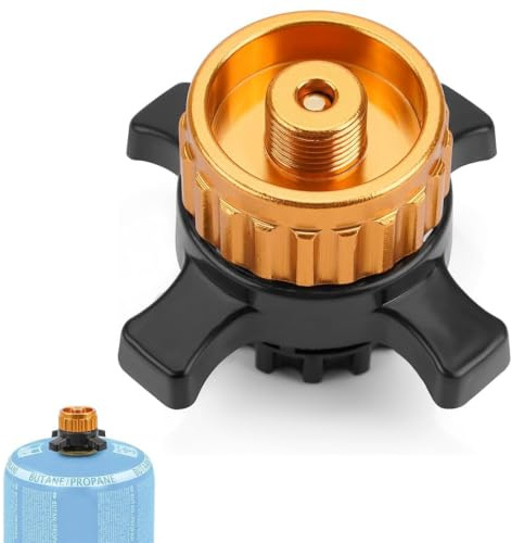Gaskartuschen Adapter kompatibel mit Campingaz CV Easy Clic auf EN417 Schraubventil Ventilkartuschen Adapter Gaskartuschen Übergang von Bajonetverschluß auf 7/16 Schraubgewinde Anschluss